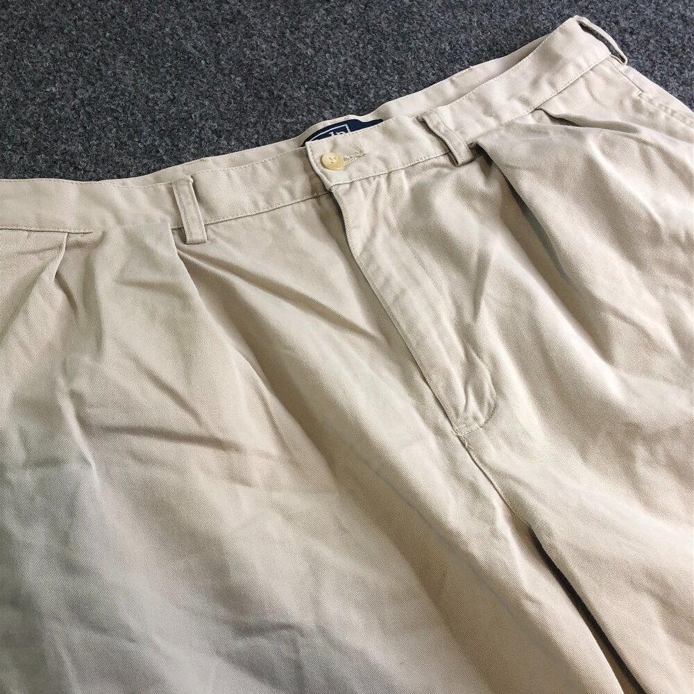 Polo Ralph Lauren Shorts Mens 34 Beige Pleated High Waist Tyler Vintage Y2K